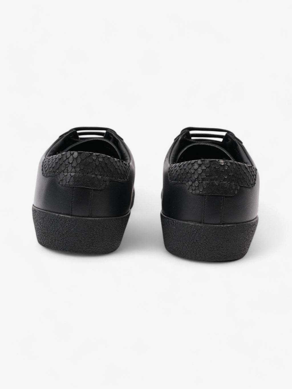 Saint Laurent Embroidered Sneakers Black Leather EU 40 UK 6