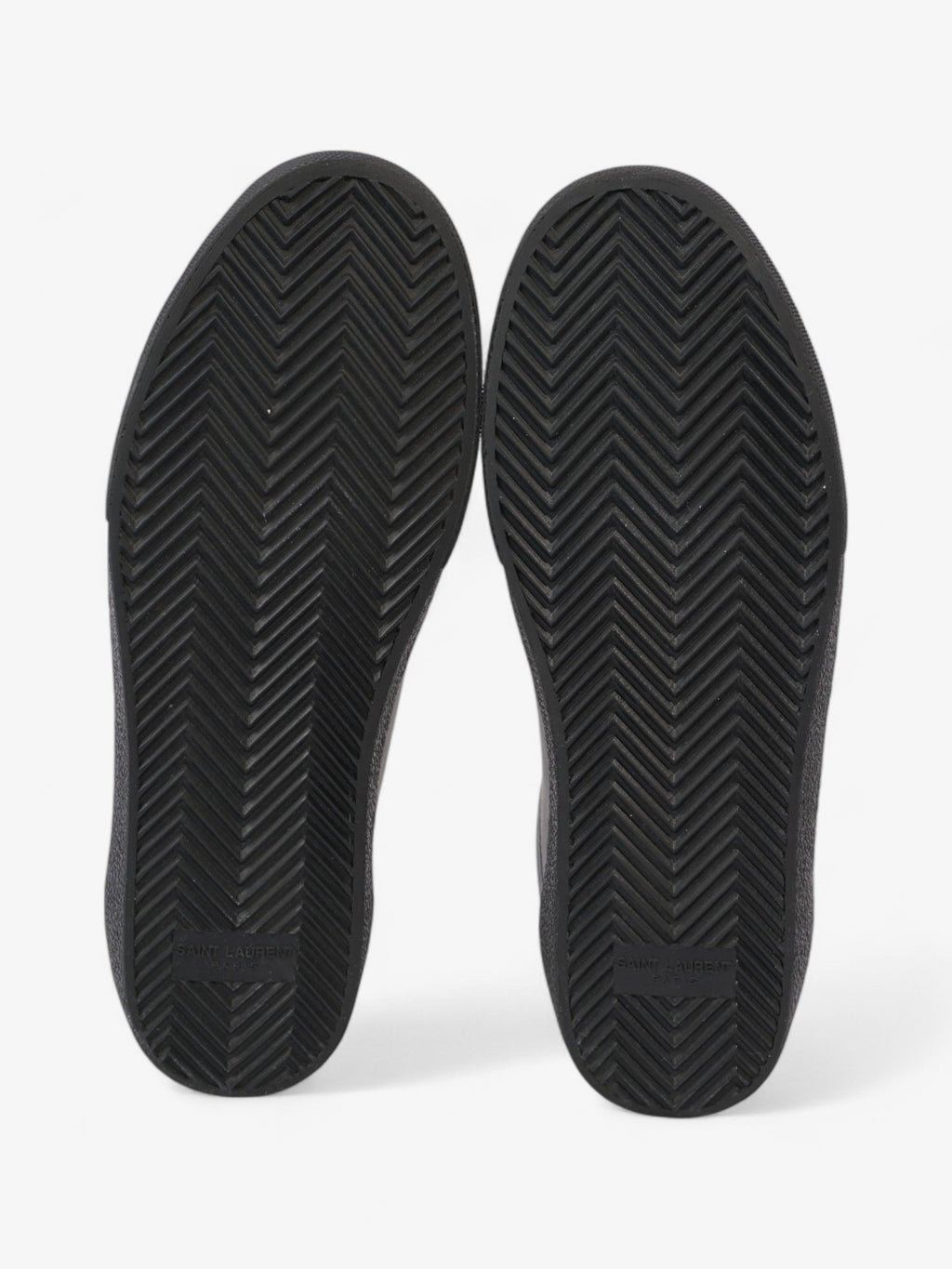 Saint Laurent Embroidered Sneakers Black Leather EU 40 UK 6