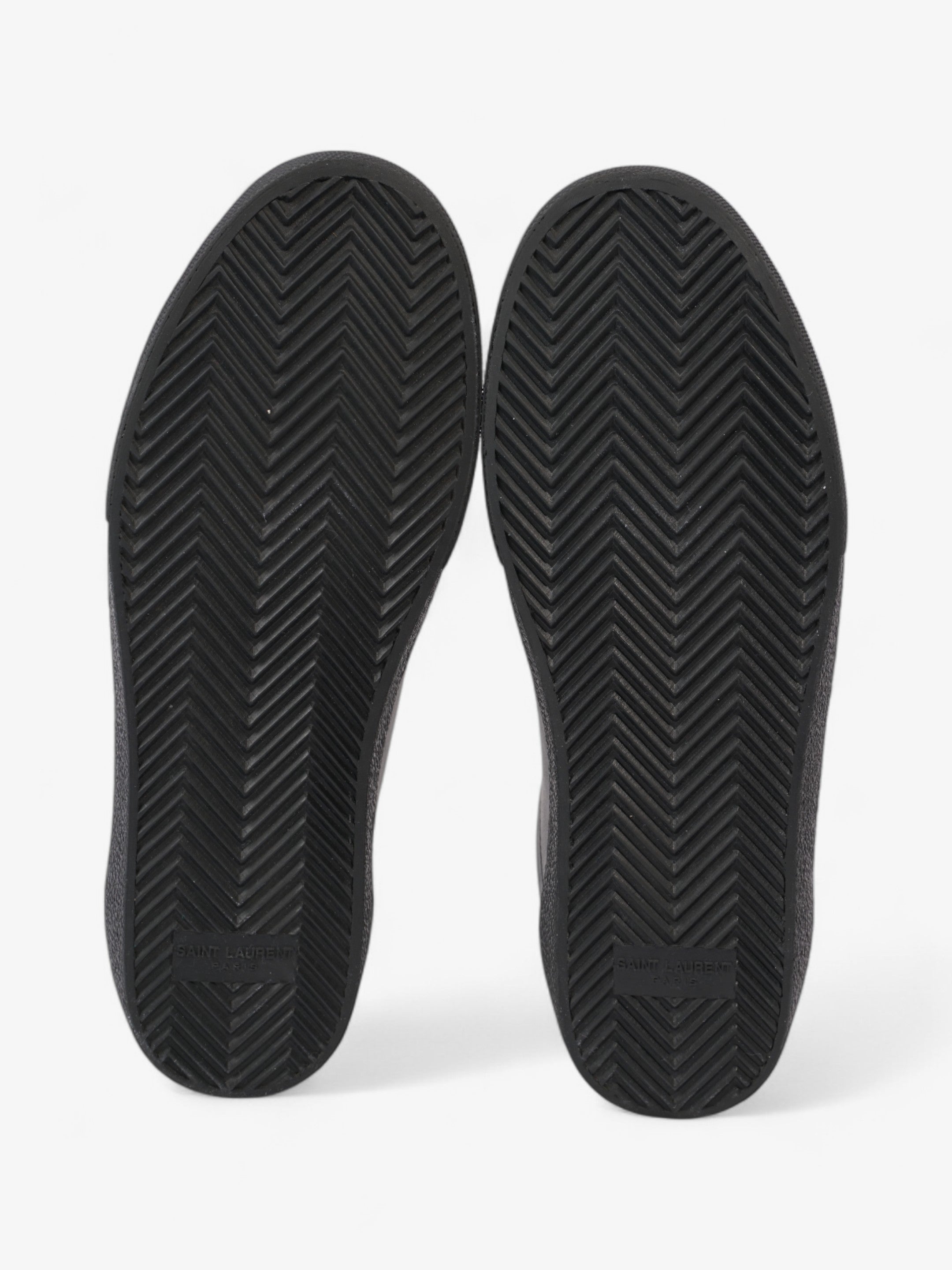 Saint Laurent Embroidered Sneakers Black Leather EU 40 UK 6