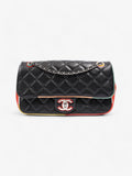 Chanel Classic Single Flap Black / Multicoloured Lambskin Leather Medium