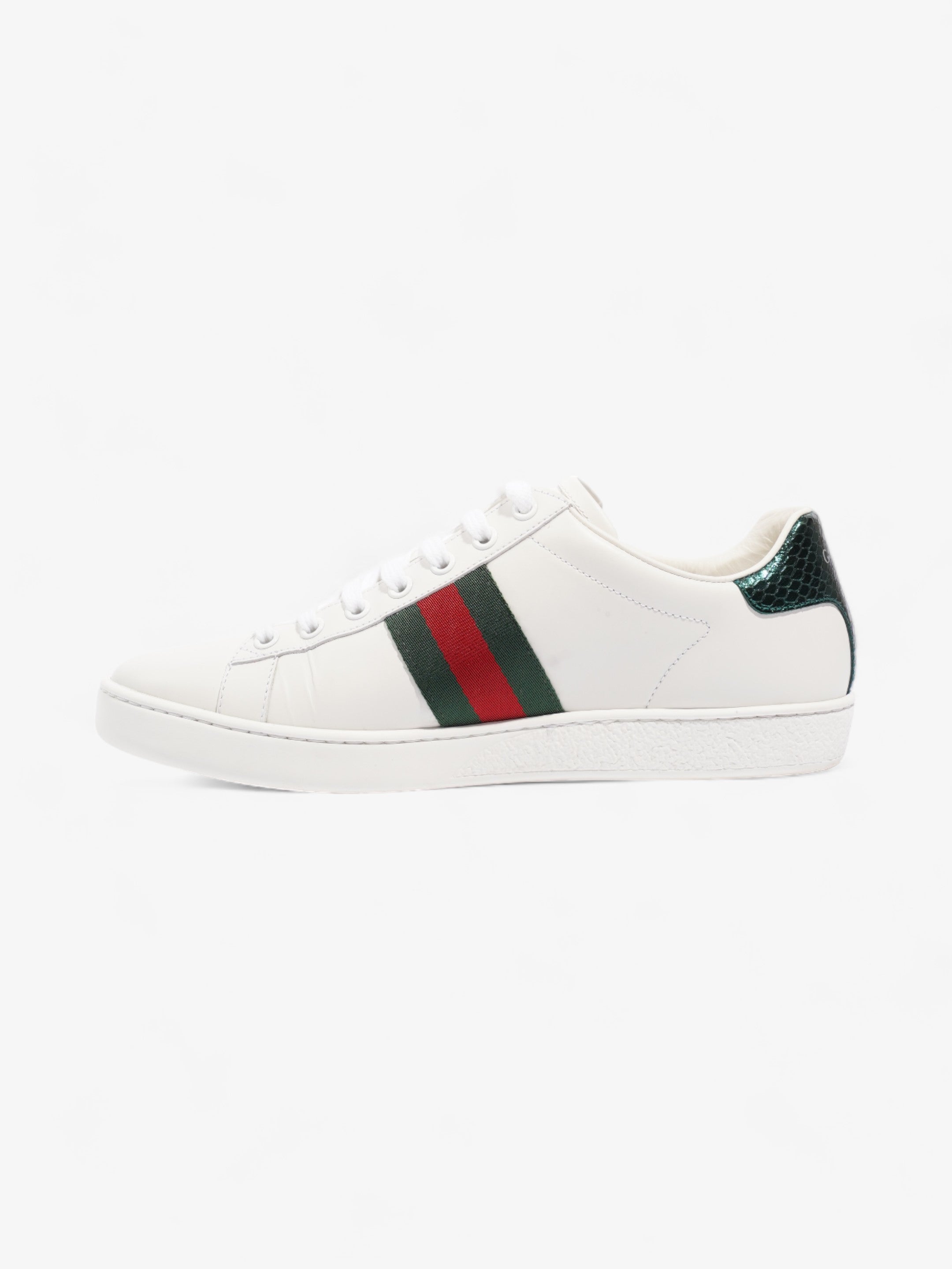 Gucci Ace Sneakers with Bee White / Red / Green Leather EU 39 UK 6