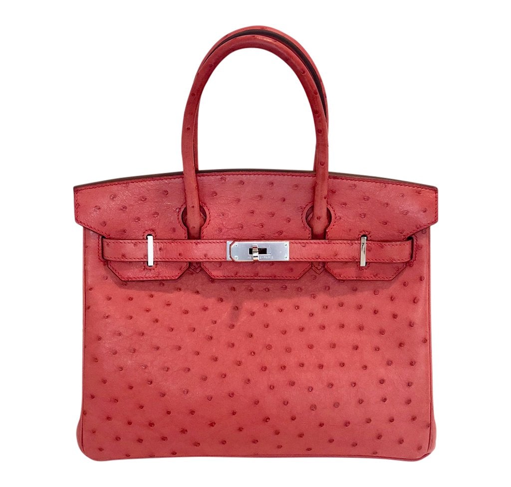 HermÃƒÆ’Ã‚Â¨s Birkin 30 Ostrich Bougainvillea