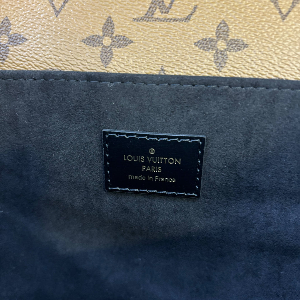 LV Pochette Metis in Reverse Monogram Canvas, Black Leather and GHW