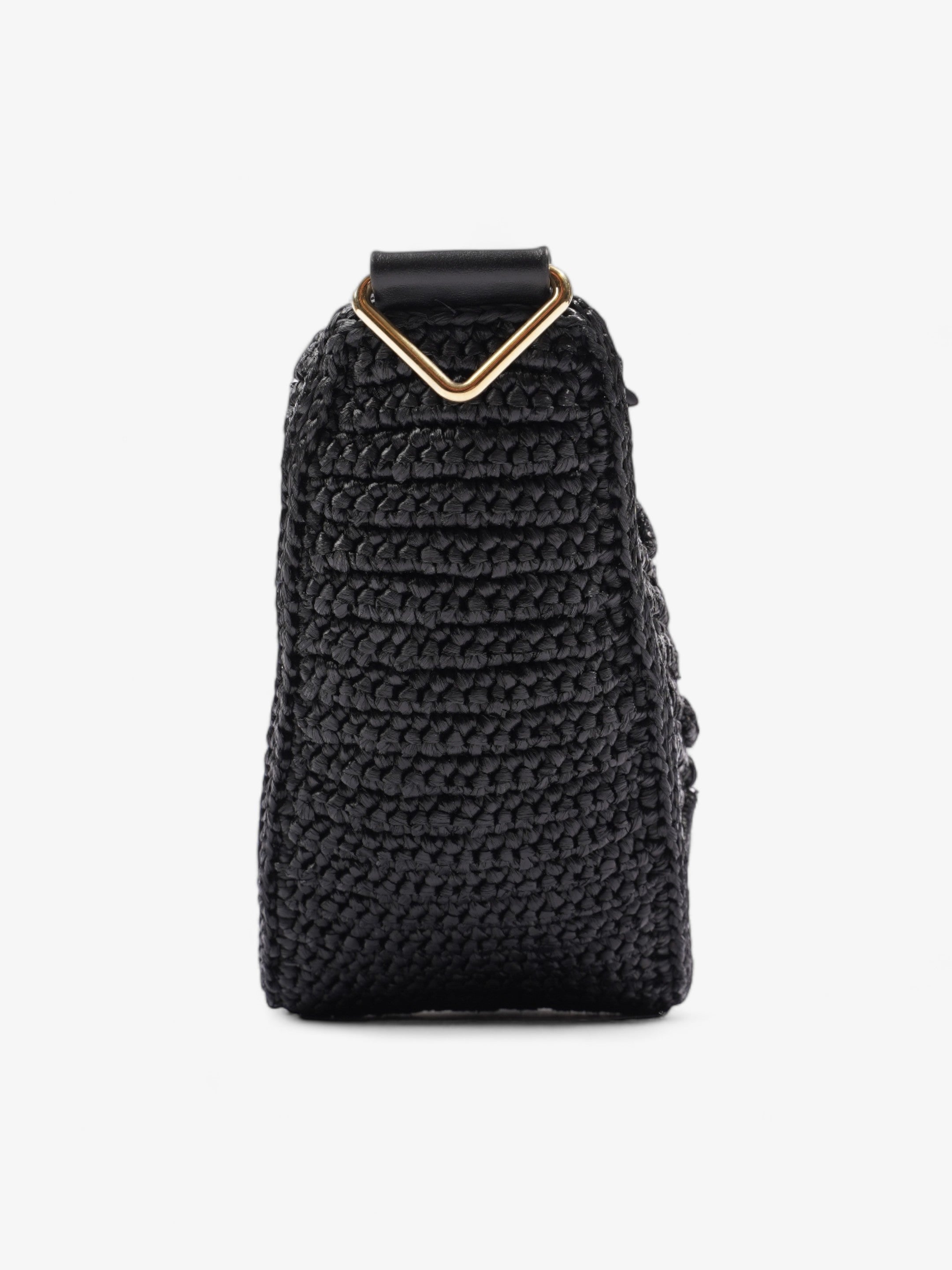 Prada Prada Crochet Black Raffia