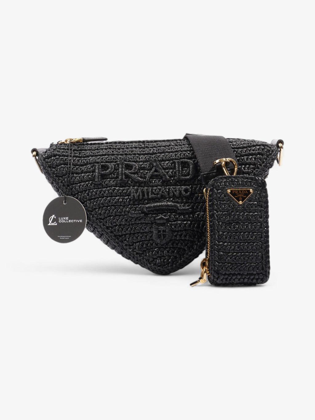 Prada Prada Crochet Black Raffia
