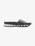 Fendi Roma Logo Clear Sole Slides Black Rubber EU 43 UK 9