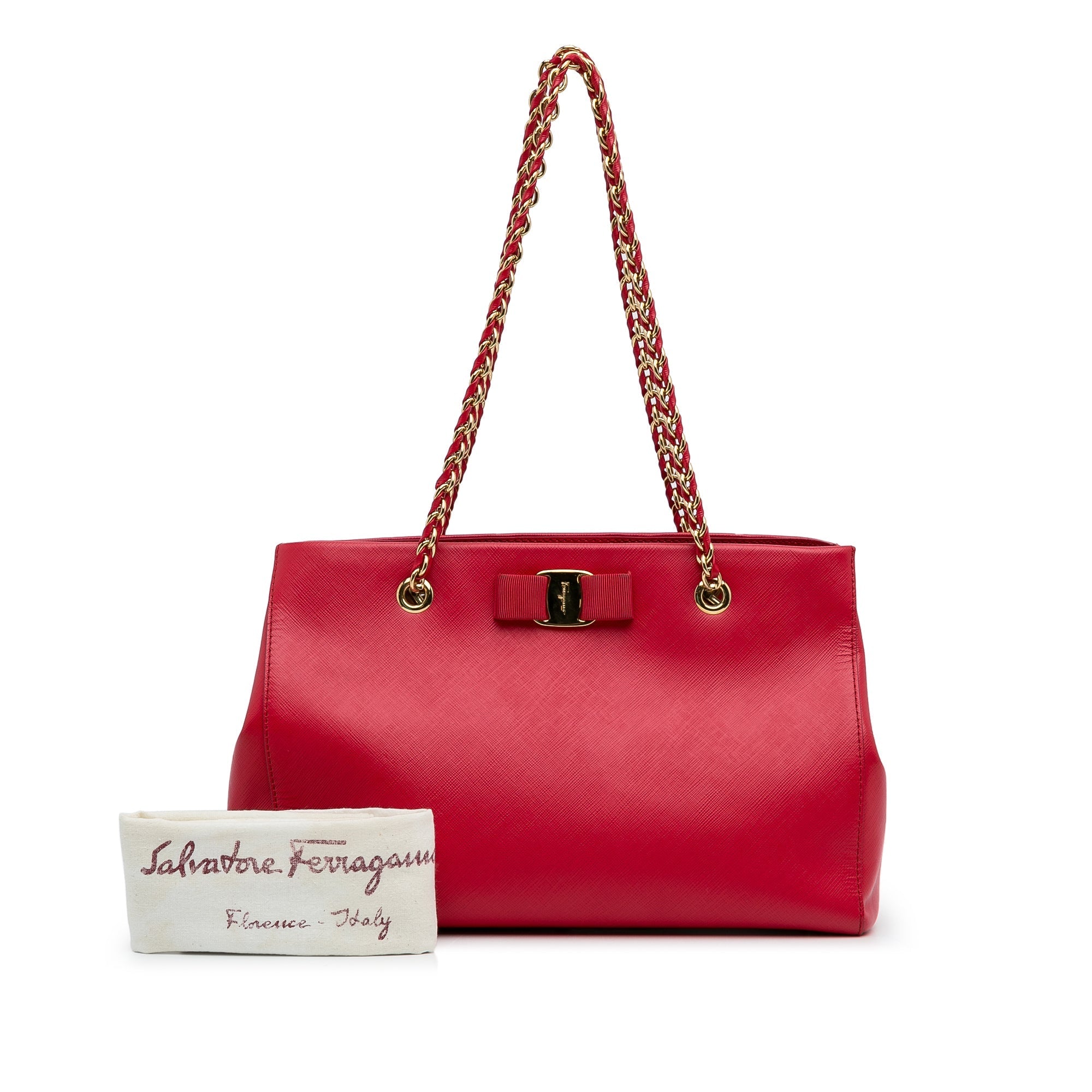 Red Ferragamo Me Like Tote Bag