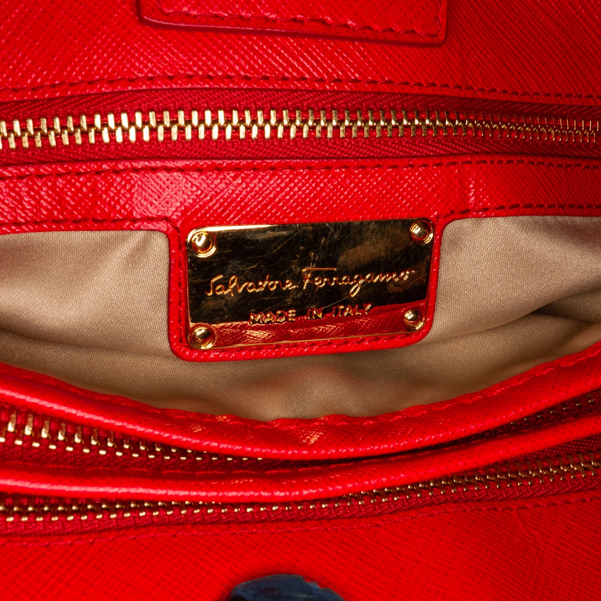 Red Ferragamo Me Like Tote Bag