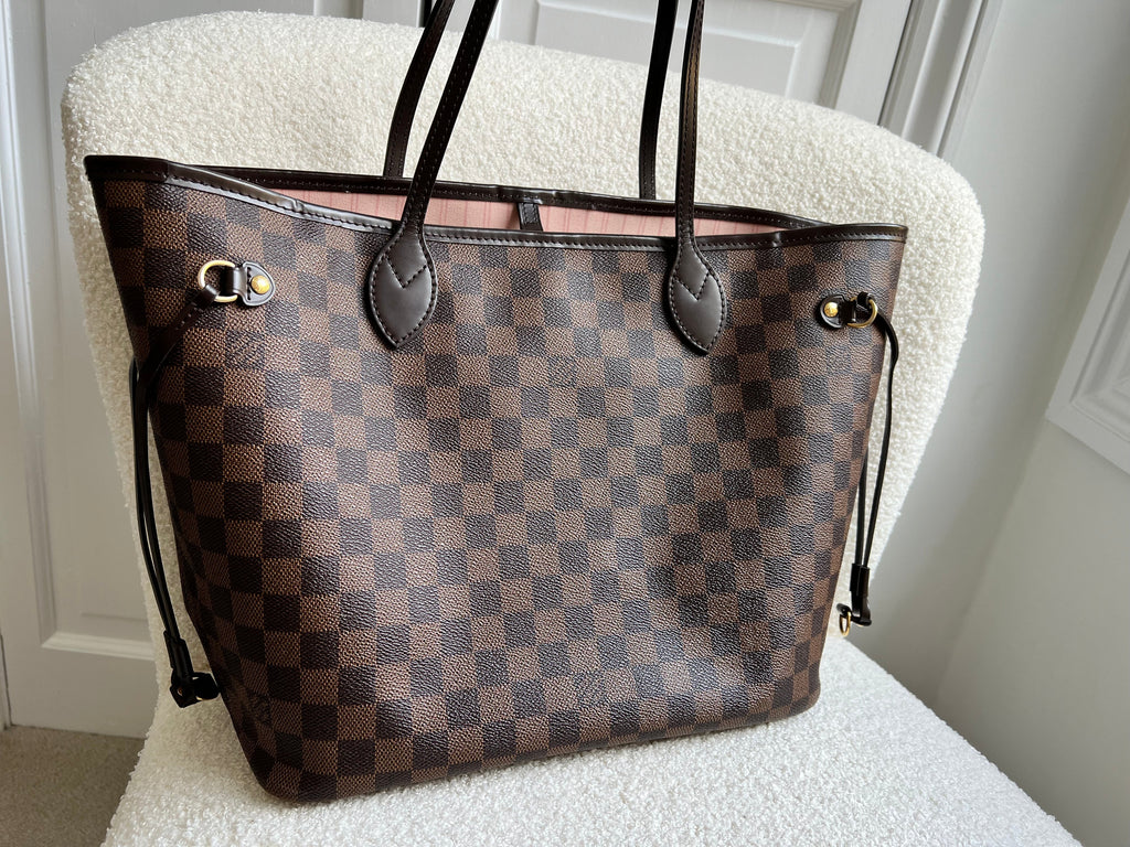 Louis Vuitton Neverfull MM Damier Ebene Rose Ballerine (RRP £1410)