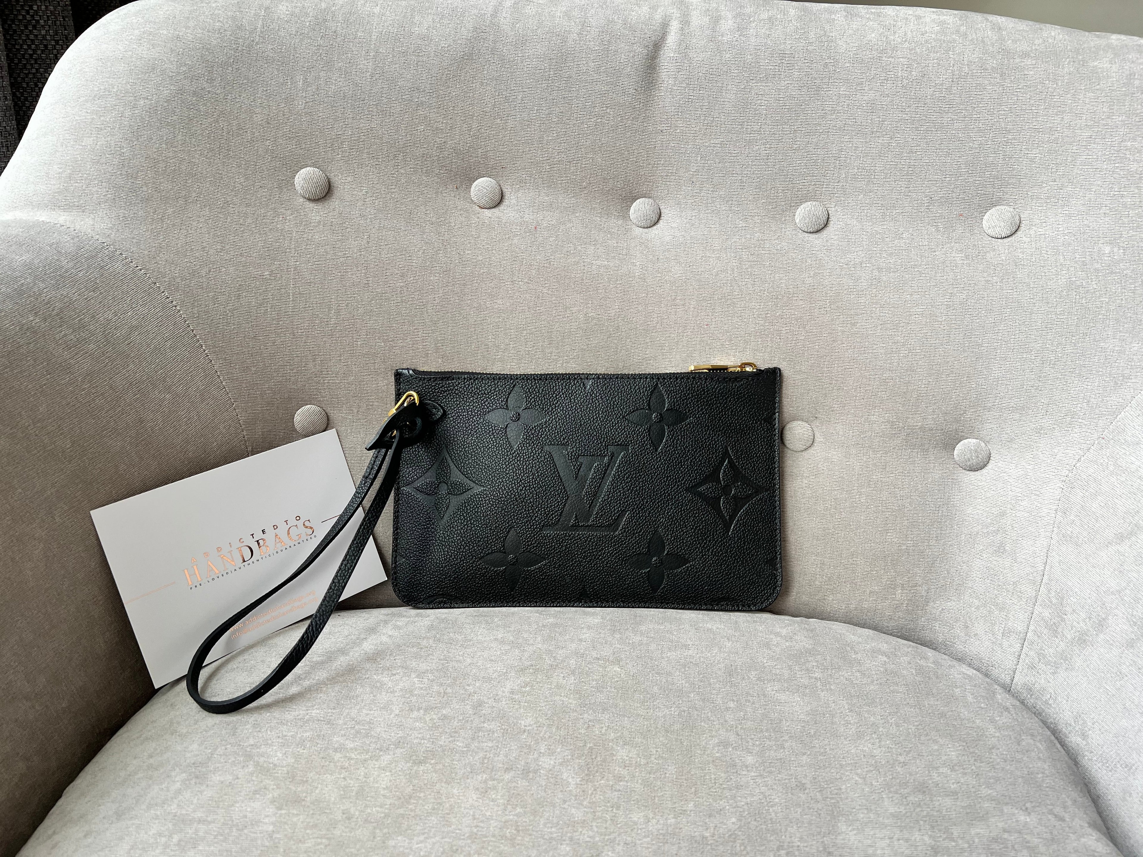Louis Vuitton Pouch (from Neverfull) Black Empreinte