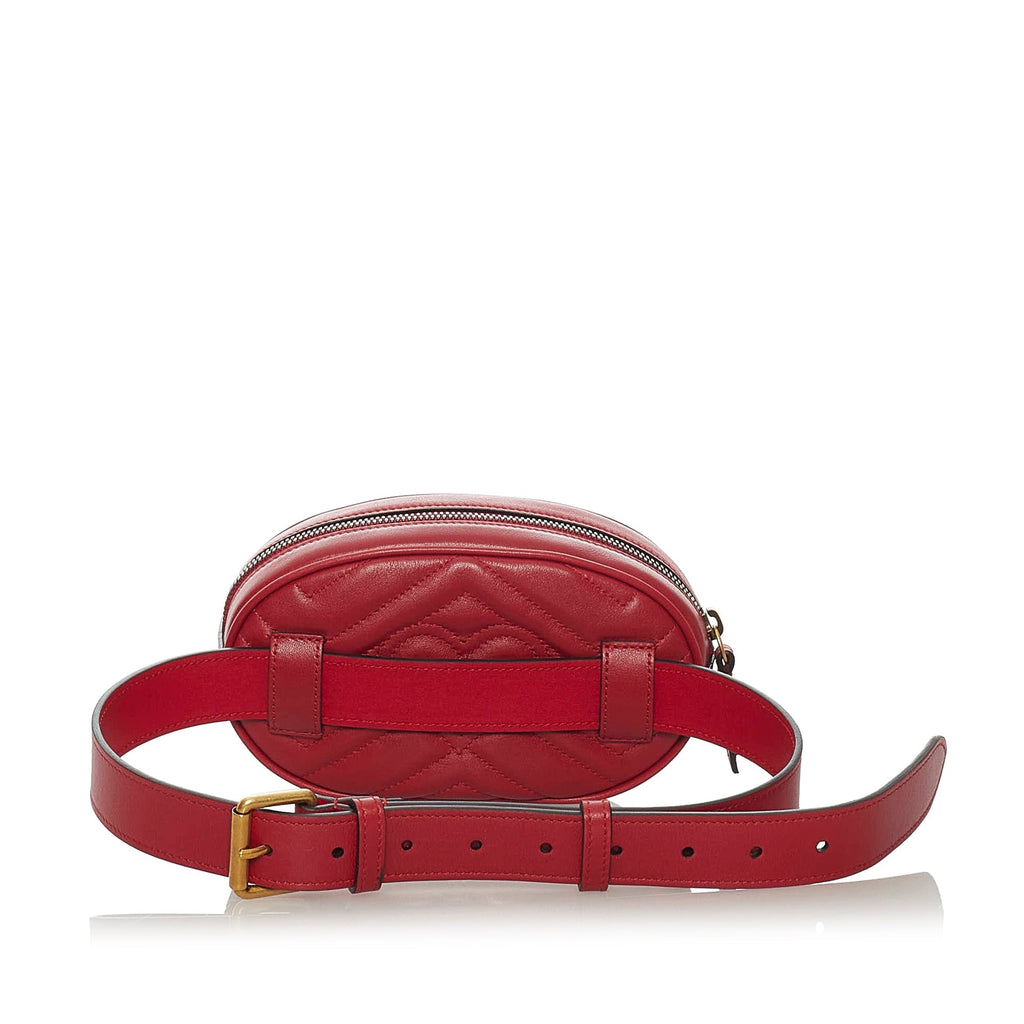 Gucci GG Marmont Belt Bag Red MatelassÃƒÆ’Ã‚Â©