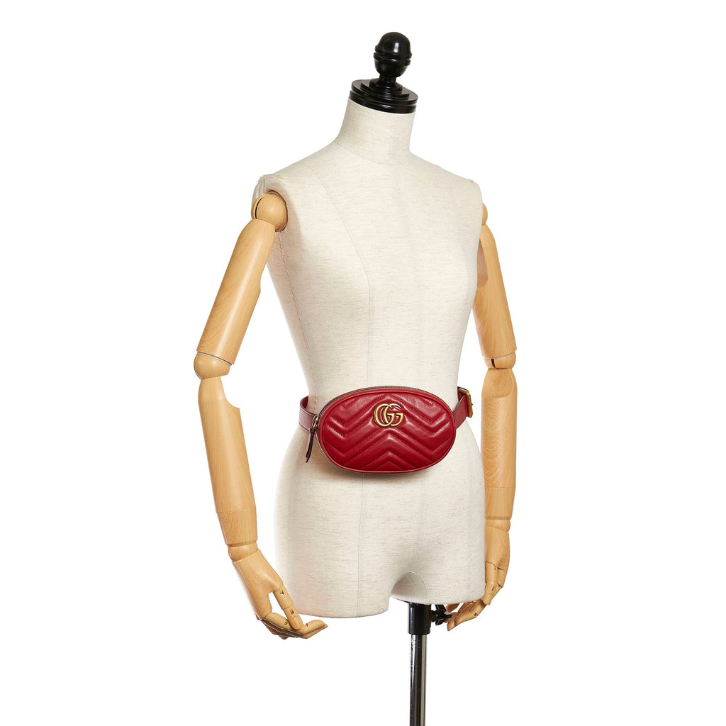 Gucci GG Marmont Belt Bag Red MatelassÃƒÆ’Ã‚Â©