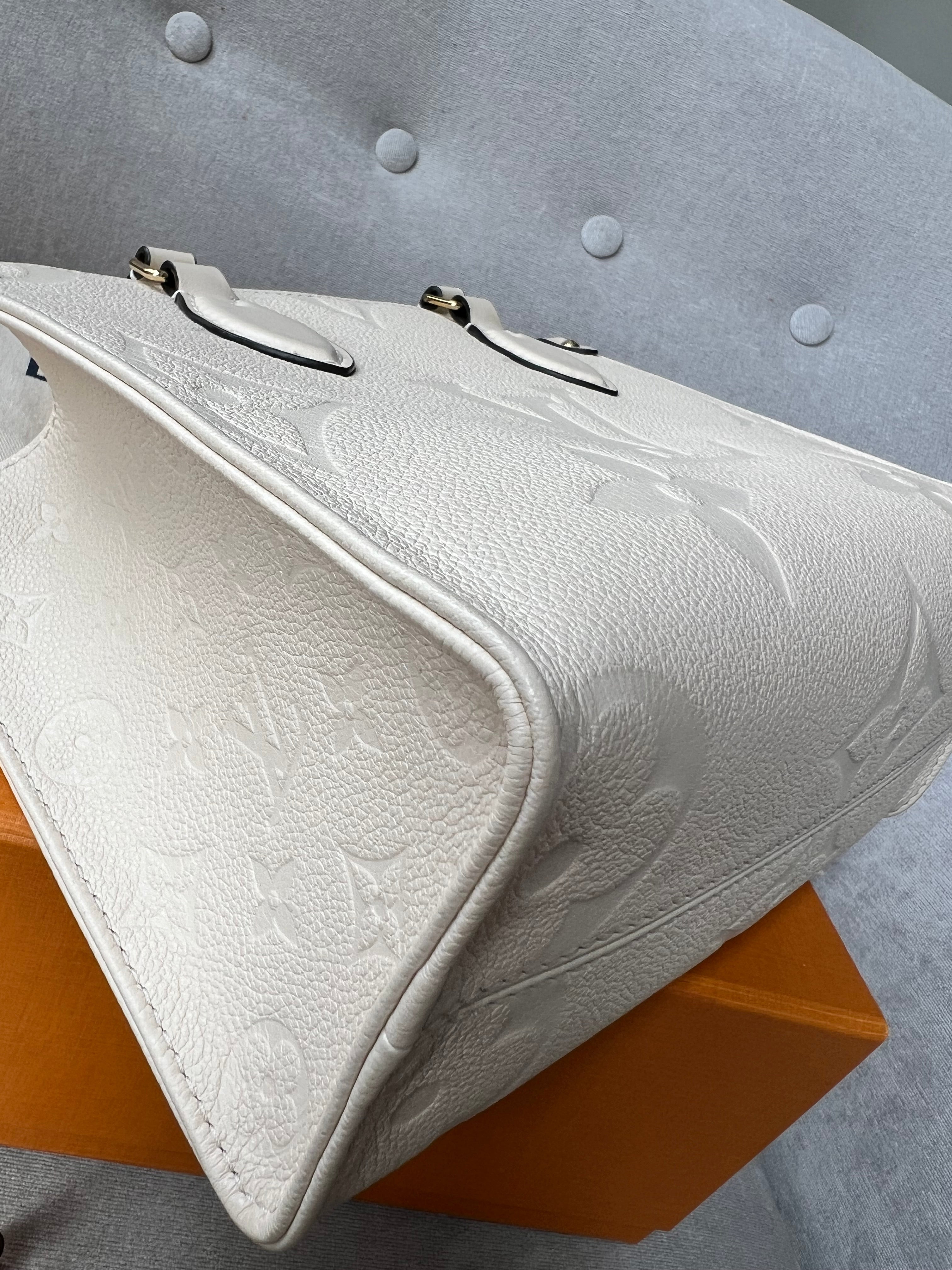 Louis Vuitton On the Go Crème PM Empreinte (RRP £2,380)