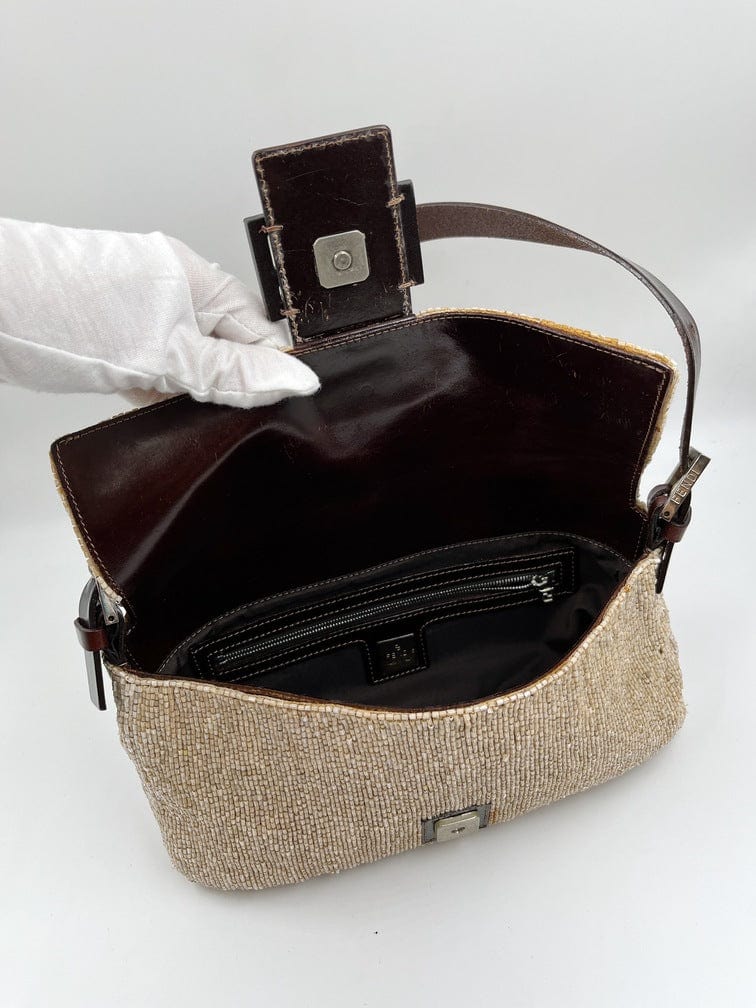 Fendi Sequin Beaded Baguette Bag