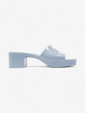 Gucci Rubber Logo Sandals 60 Light Blue Rubber EU 39 UK 6