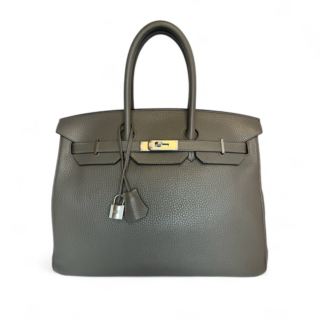 HermÃƒÆ’Ã‚Â¨s Birkin 35 Etain Clemence Palladium