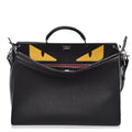 FENDI LARGE SELLERIA MONSTER PEEKABOO CALFSKIN LEATHER BAG