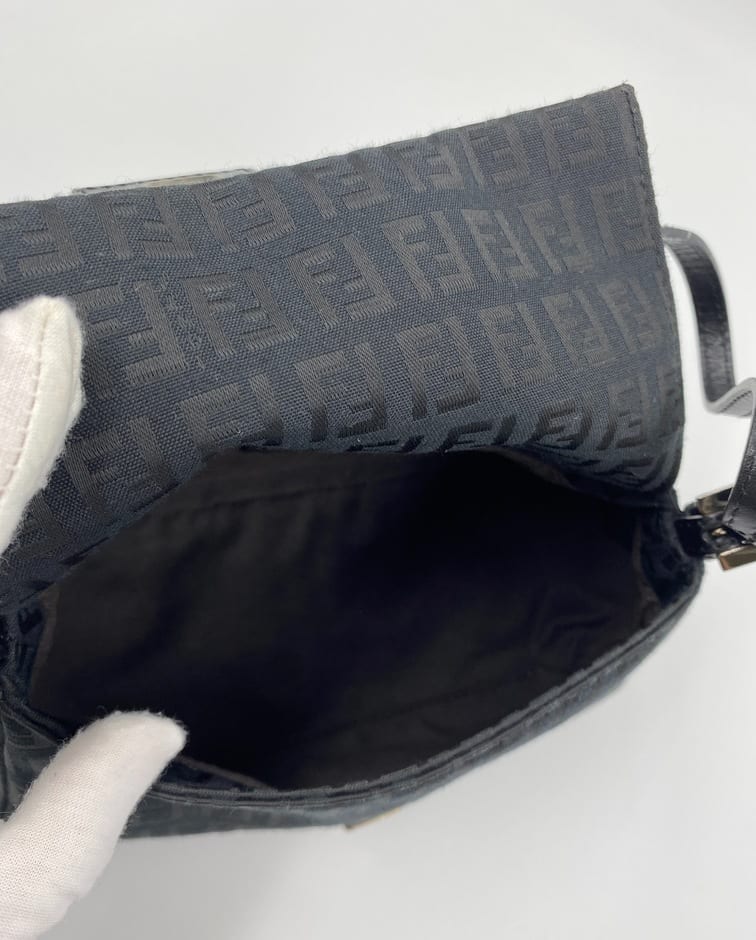 Fendi Zucca Baguette Bag - Black