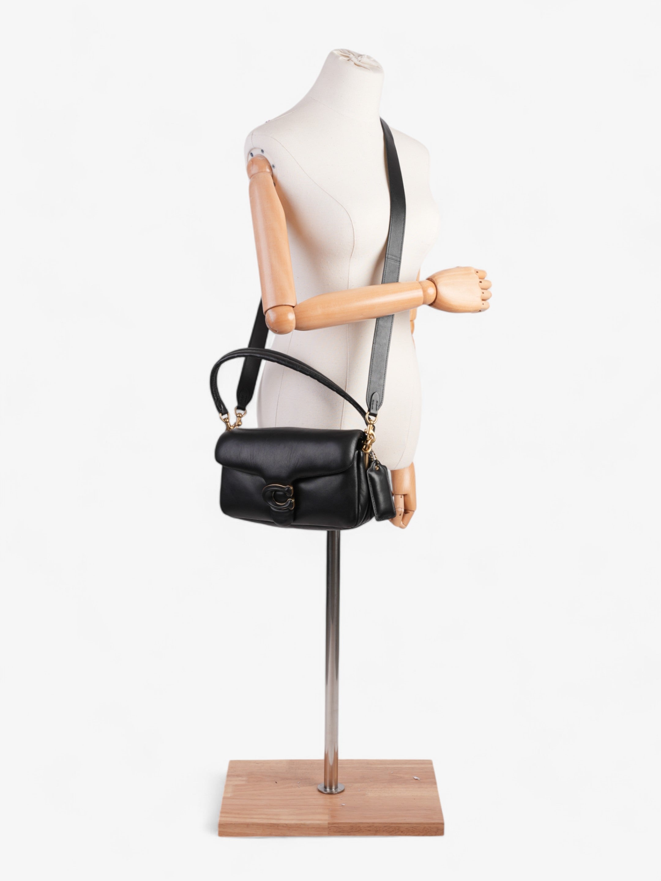 Coach Pillow Tabby Black Nappa Leather 26