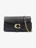 Coach Tabby Chain Clutch Black Leather