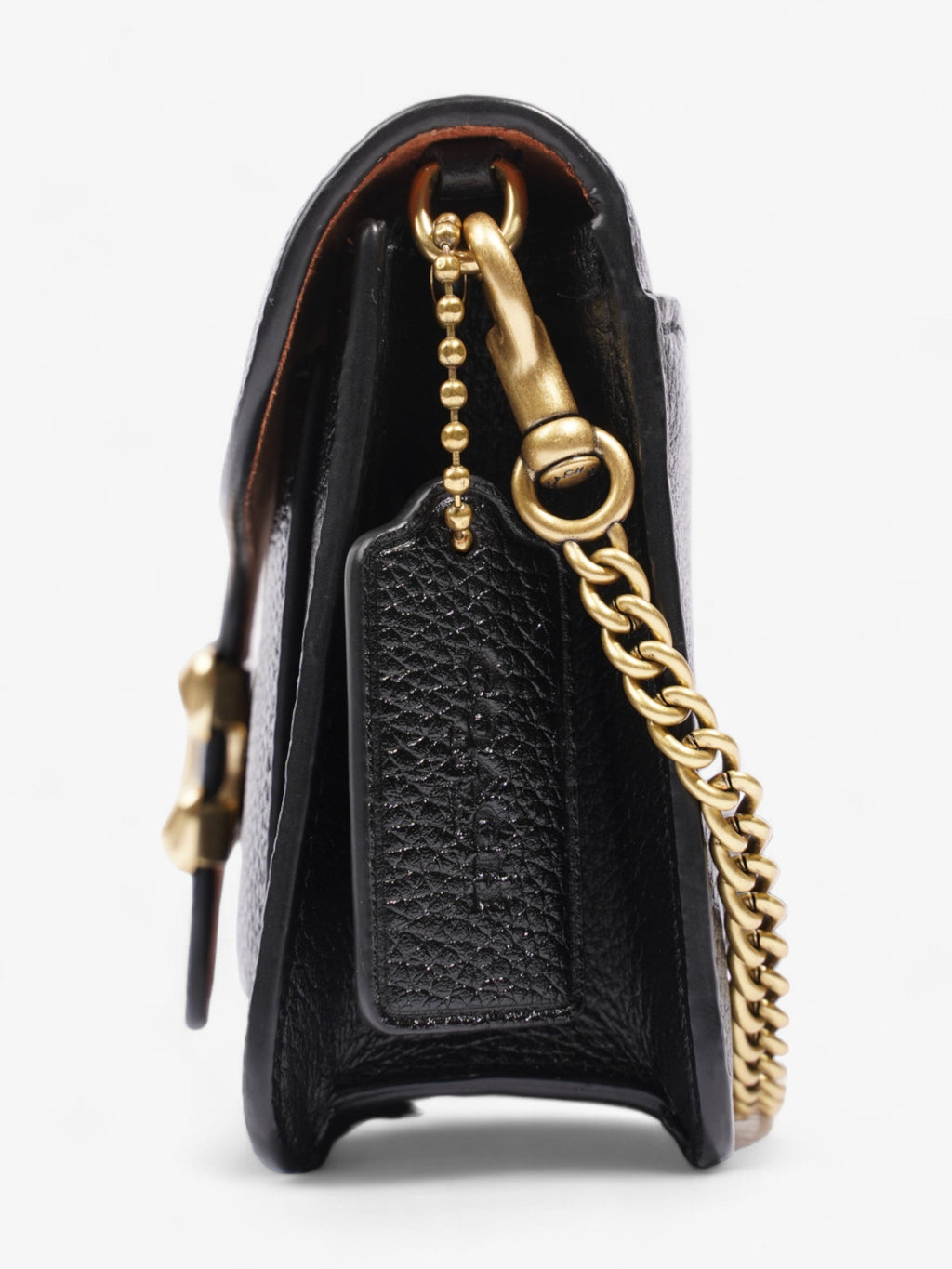 Coach Tabby Chain Clutch Black Leather