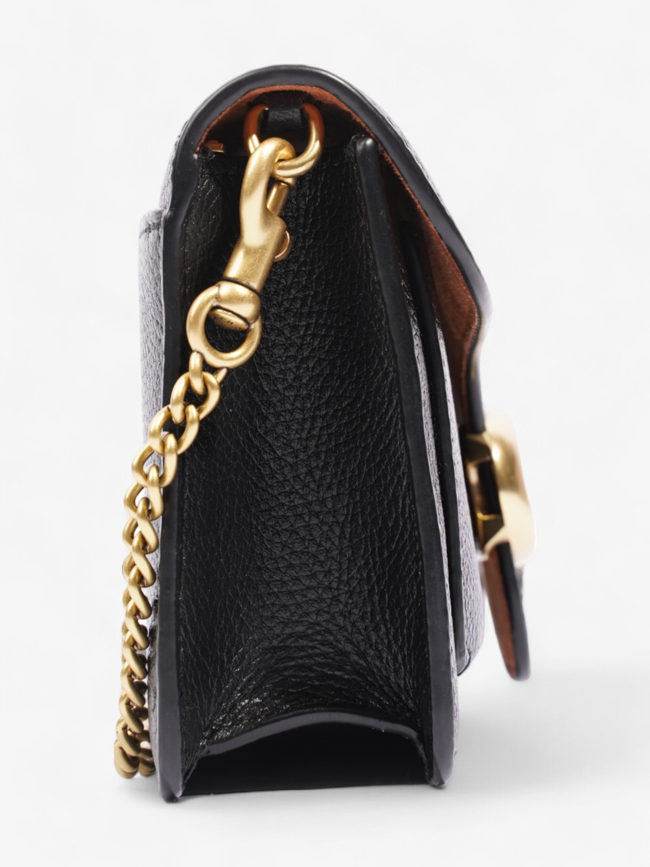 Coach Tabby Chain Clutch Black Leather