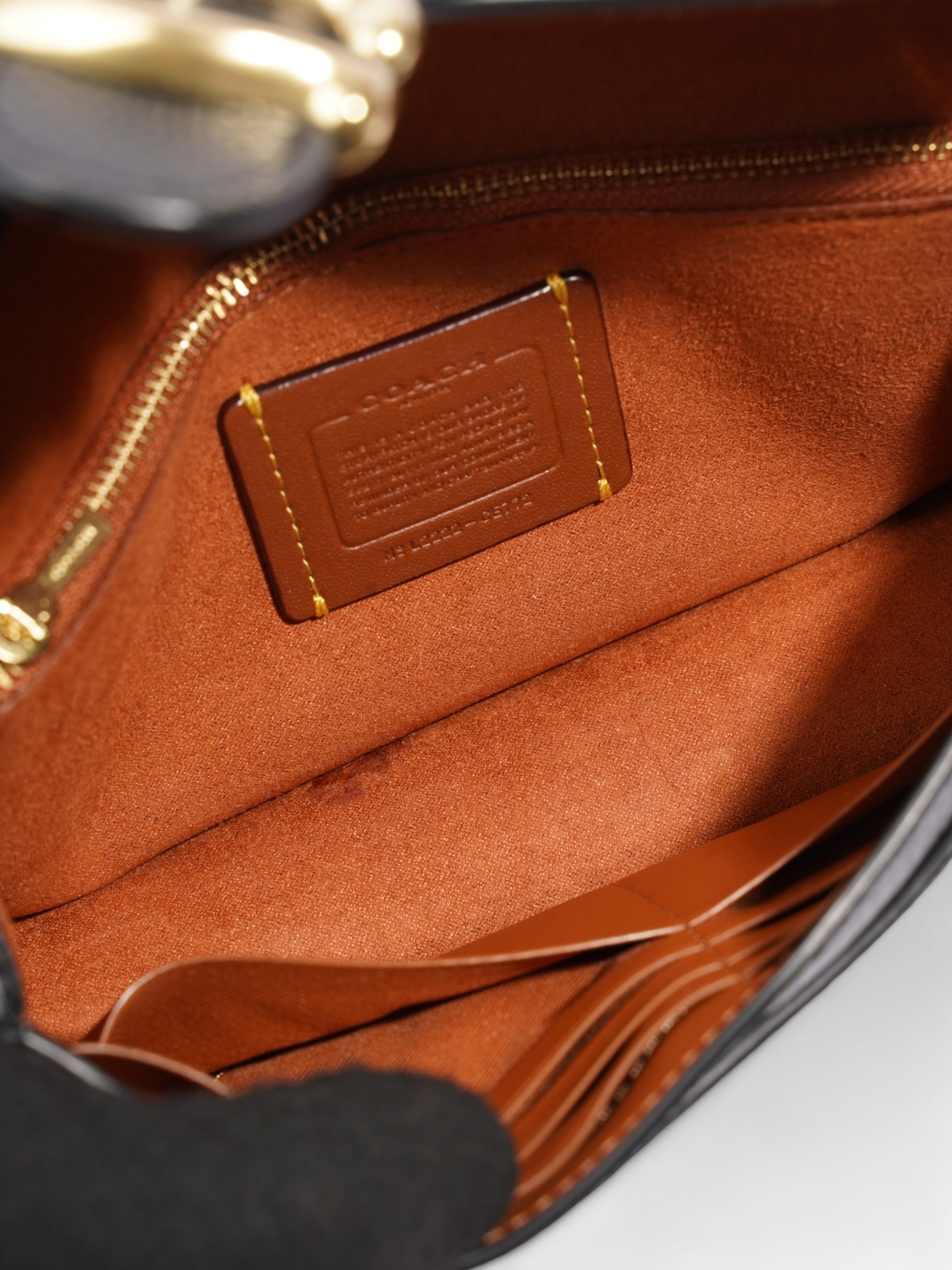 Coach Tabby Chain Clutch Black Leather