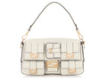 Fendi White Calfskin Multipocket Baguette