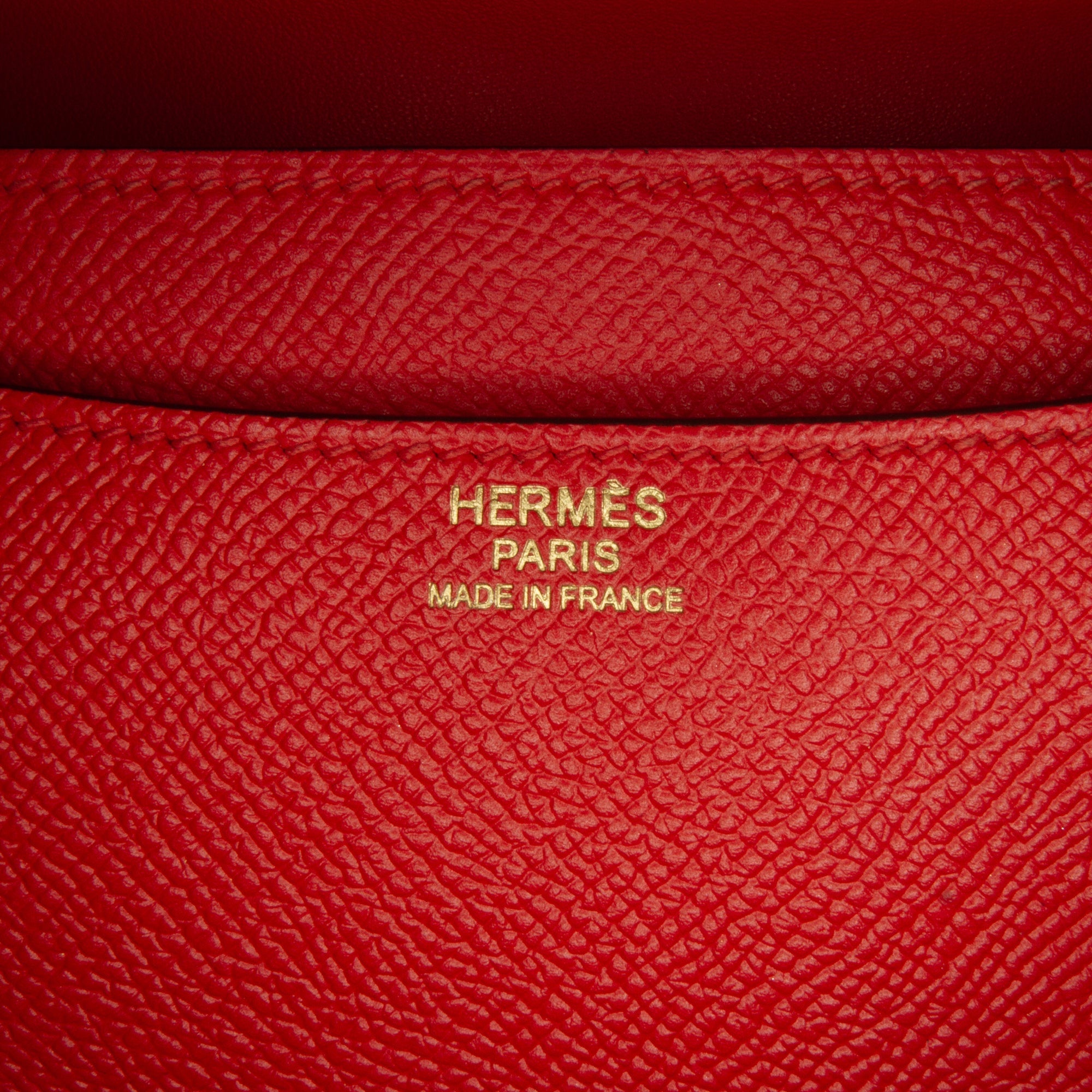 HermÃƒÆ’Ã‚Â¨s Constance 24 Red Epsom Gold