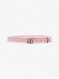 Gucci GG Marmont Thin Belt Pink / Silver Leather 100cm/ 95"
