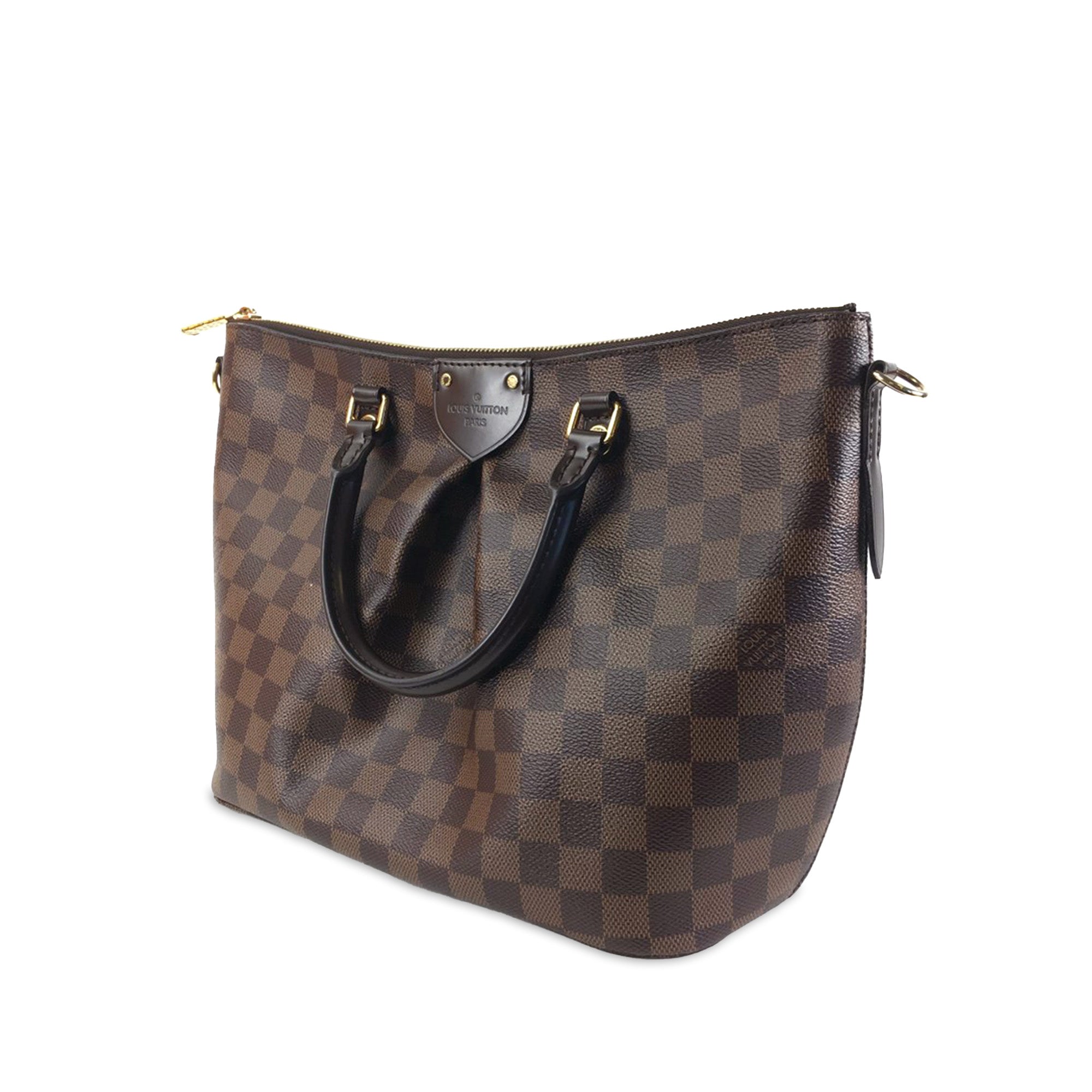 Brown Louis Vuitton Damier Ebene Siena MM Satchel