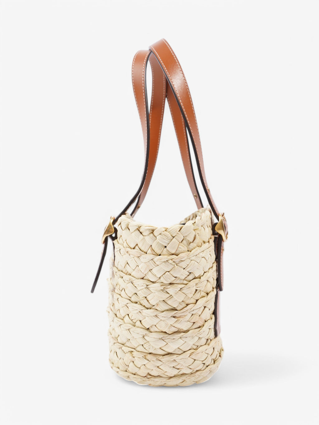 Coach Structured Straw Tote 16 Brown Raffia