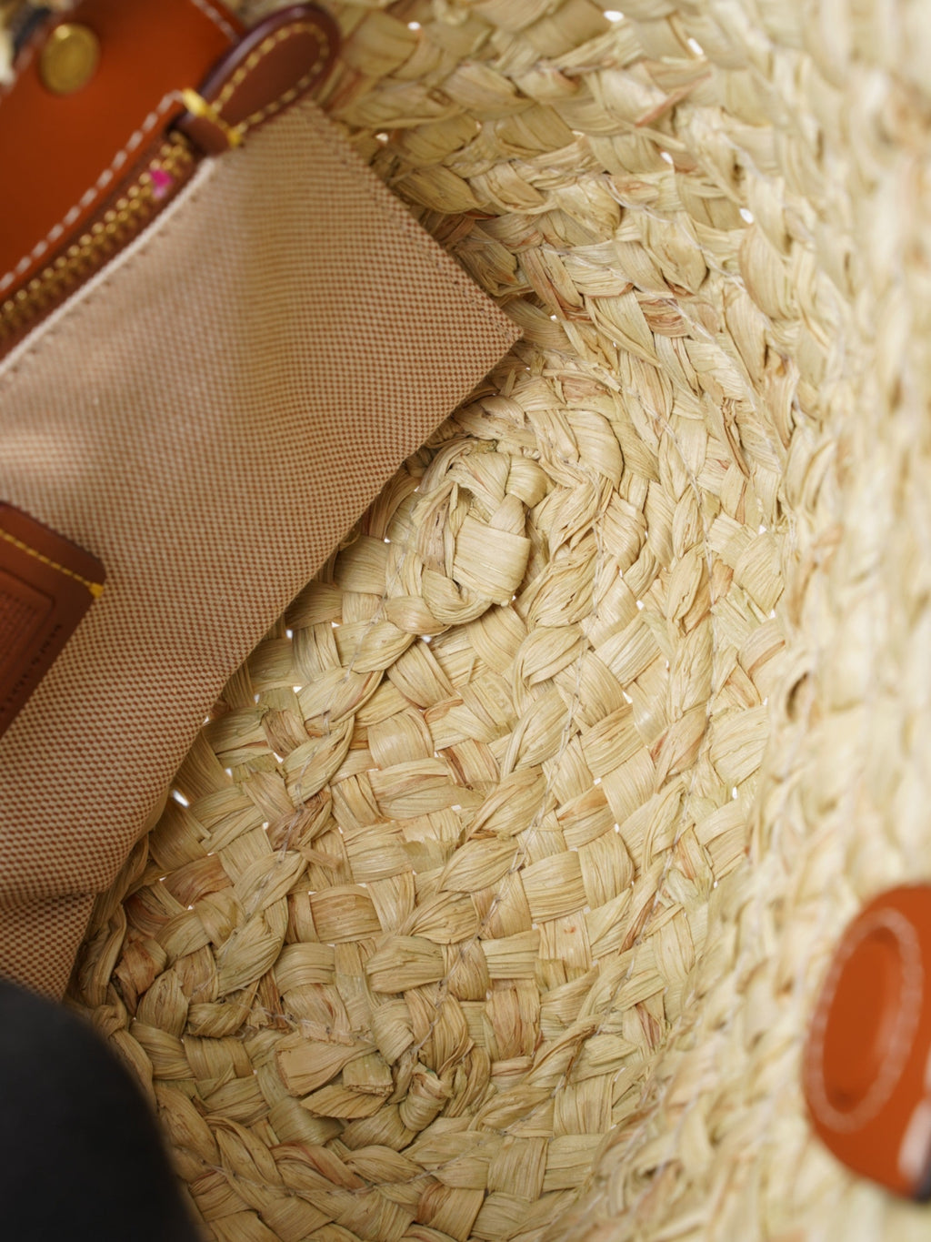 Coach Structured Straw Tote 16 Brown Raffia