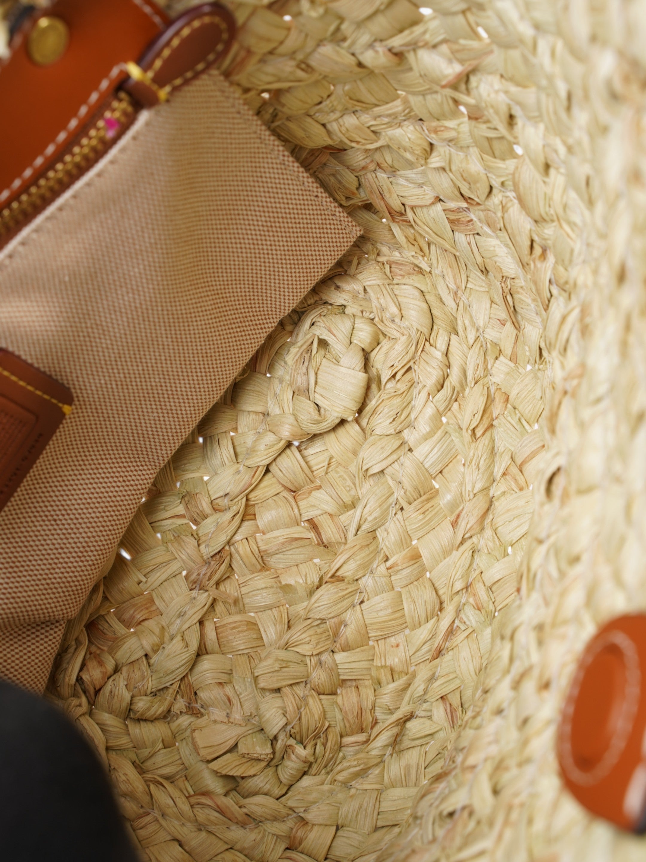 Coach Structured Straw Tote 16 Brown Raffia