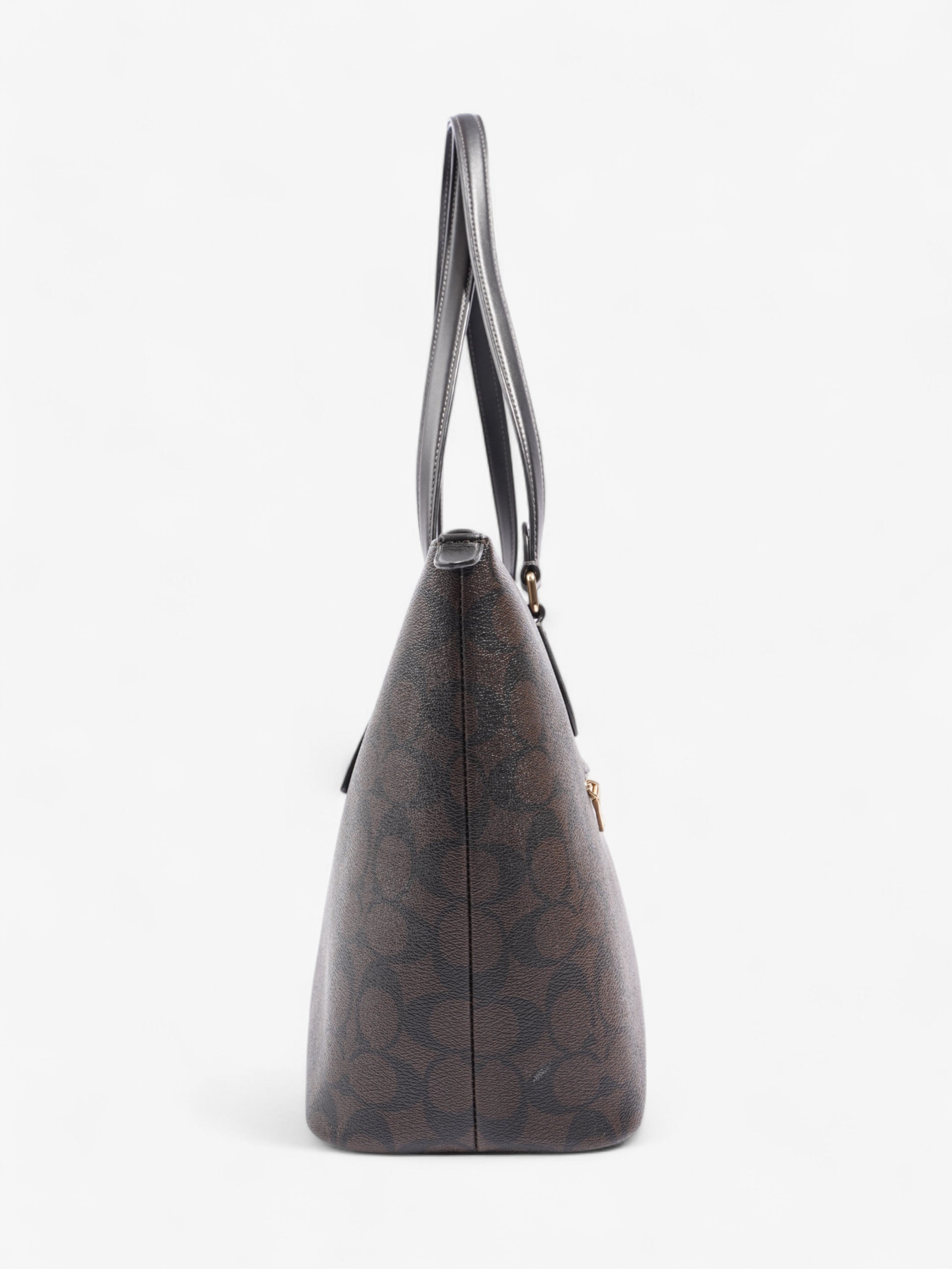 Coach Signature Tote Brown Leather
