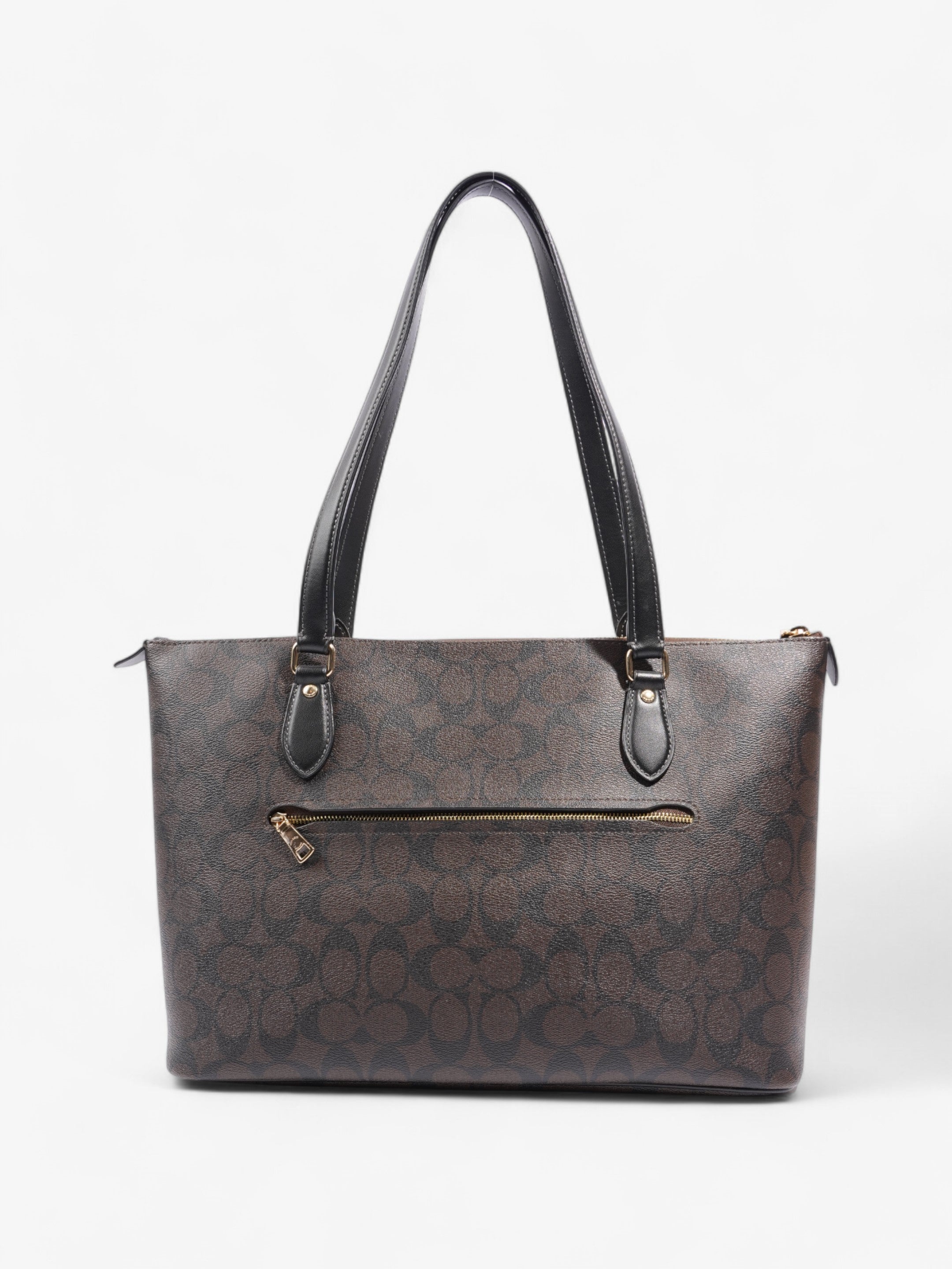 Coach Signature Tote Brown Leather