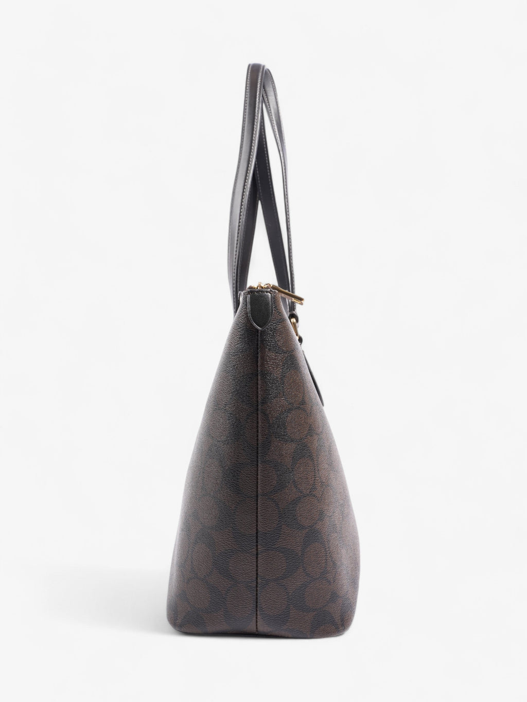 Coach Signature Tote Brown Leather