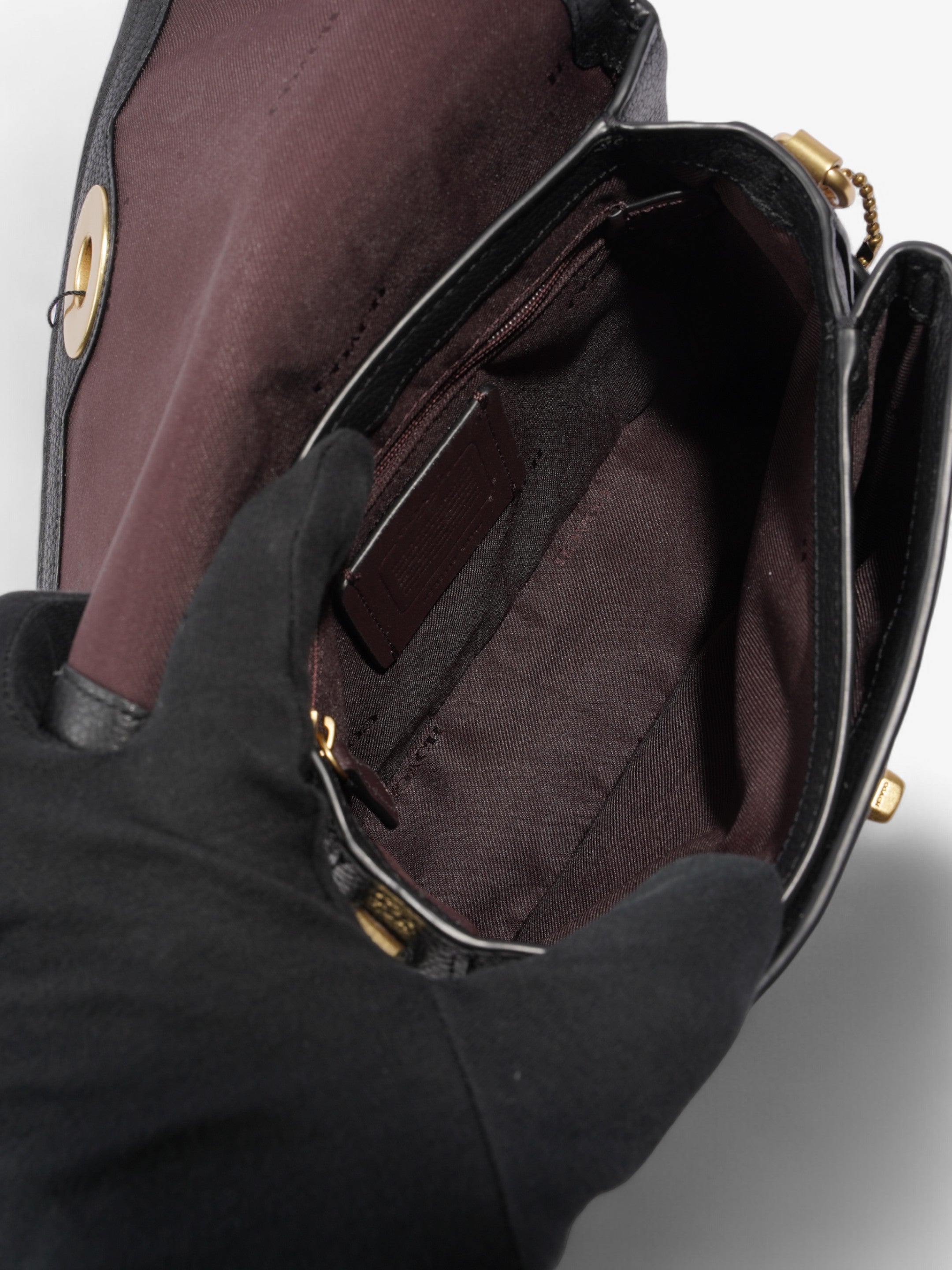 Coach Cassie Black Pebbled Leather 19