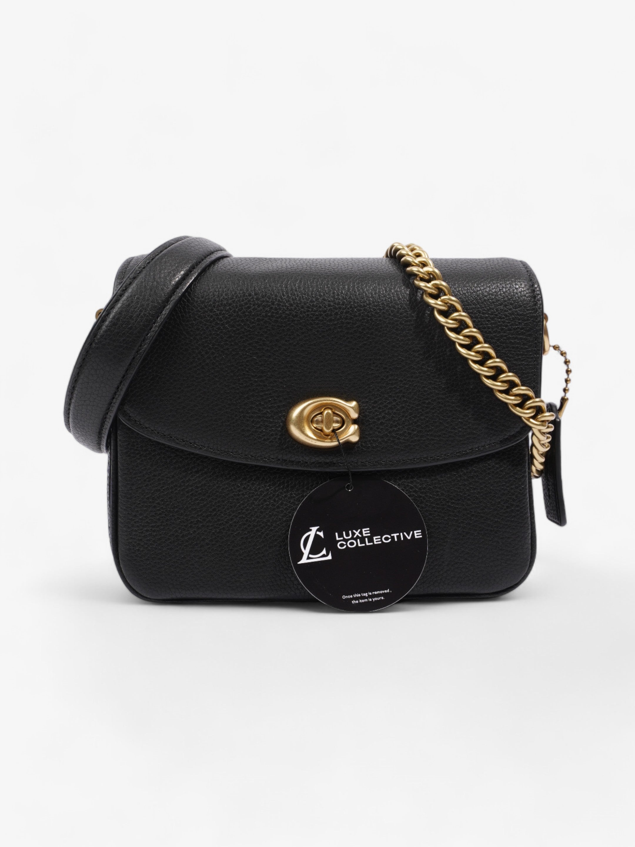 Coach Cassie Black Pebbled Leather 19