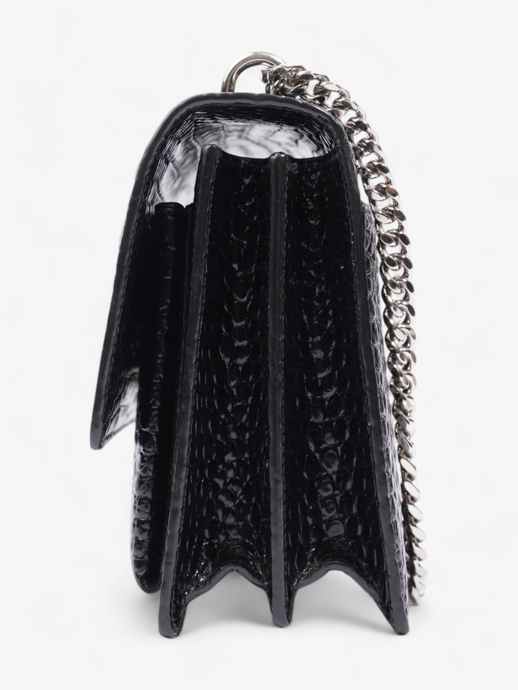 Saint Laurent Sunset Black Embossed Leather Medium