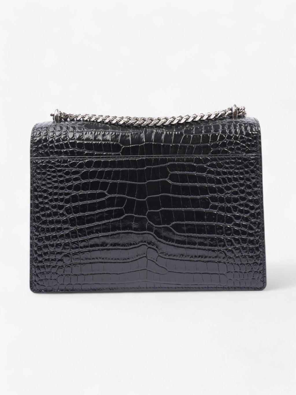 Saint Laurent Sunset Black Embossed Leather Medium