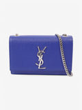 Saint Laurent Kate Royal Blue Calfskin Leather Small