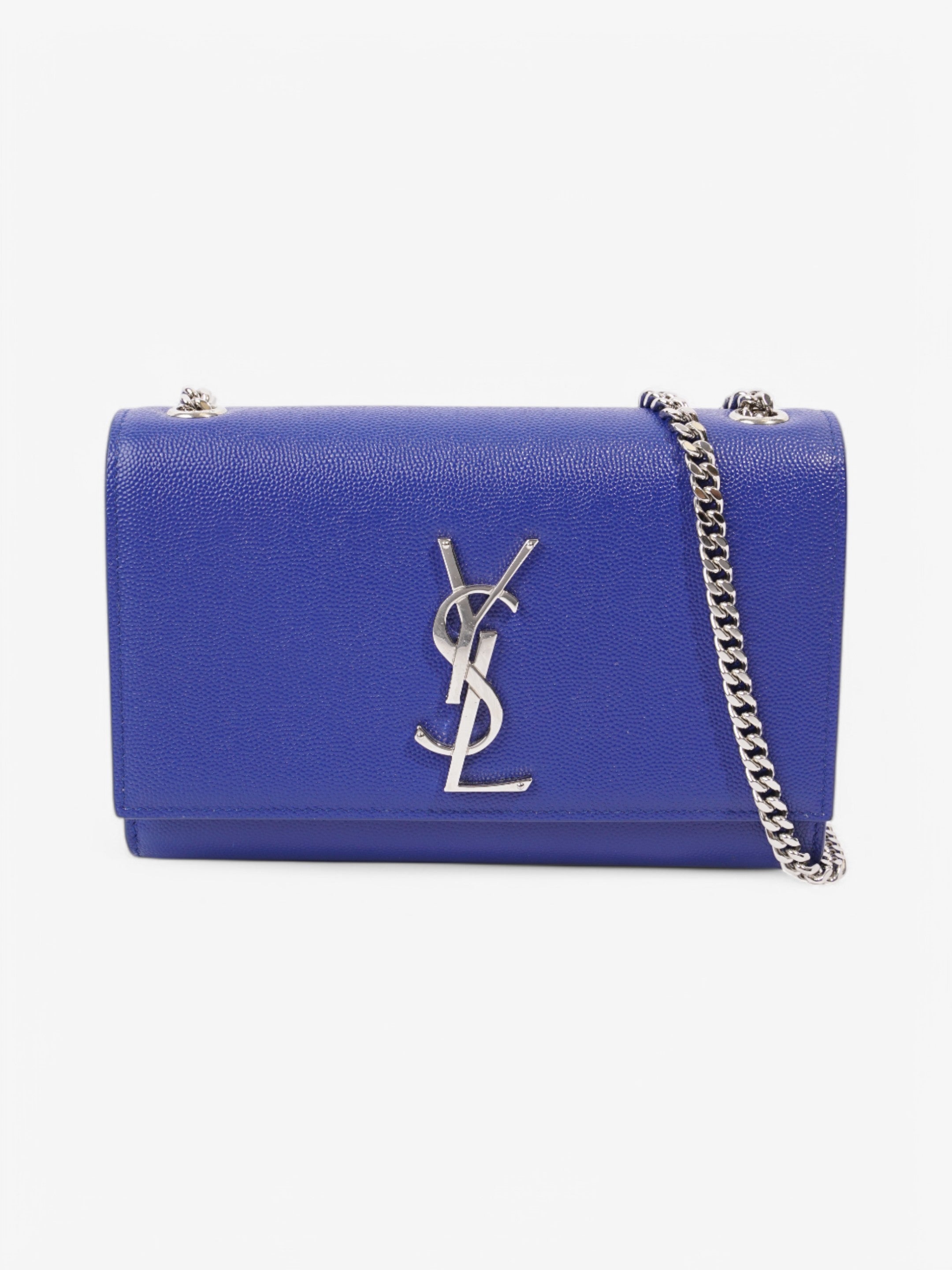 Saint Laurent Kate Royal Blue Calfskin Leather Small