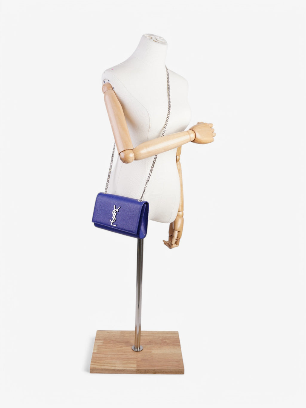 Saint Laurent Kate Royal Blue Calfskin Leather Small