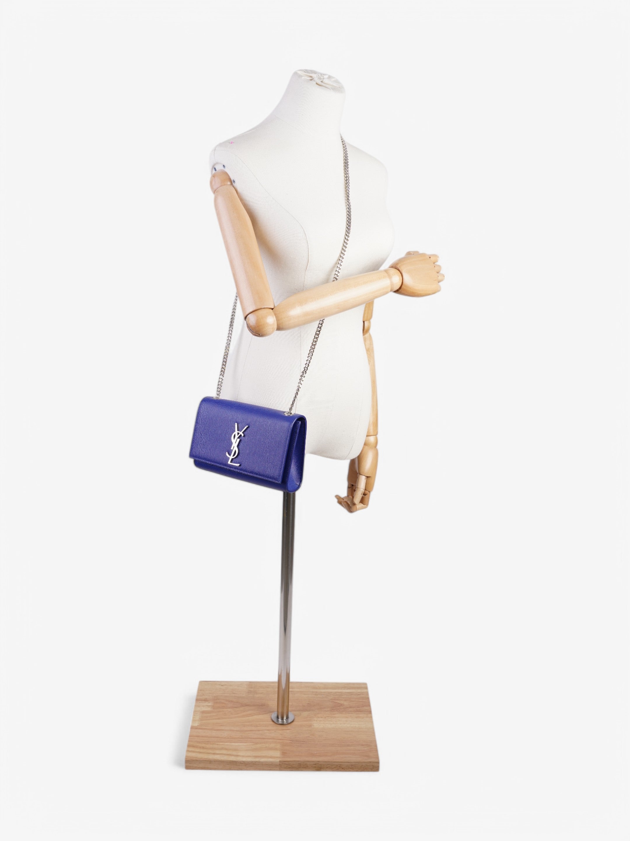 Saint Laurent Kate Royal Blue Calfskin Leather Small