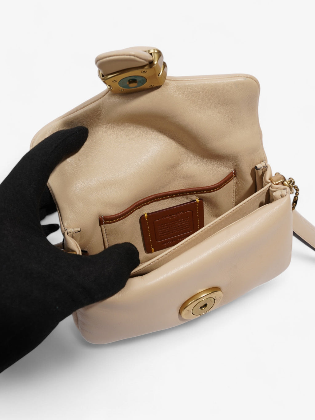 Coach Pillow Tabby Cream Nappa Leather 18