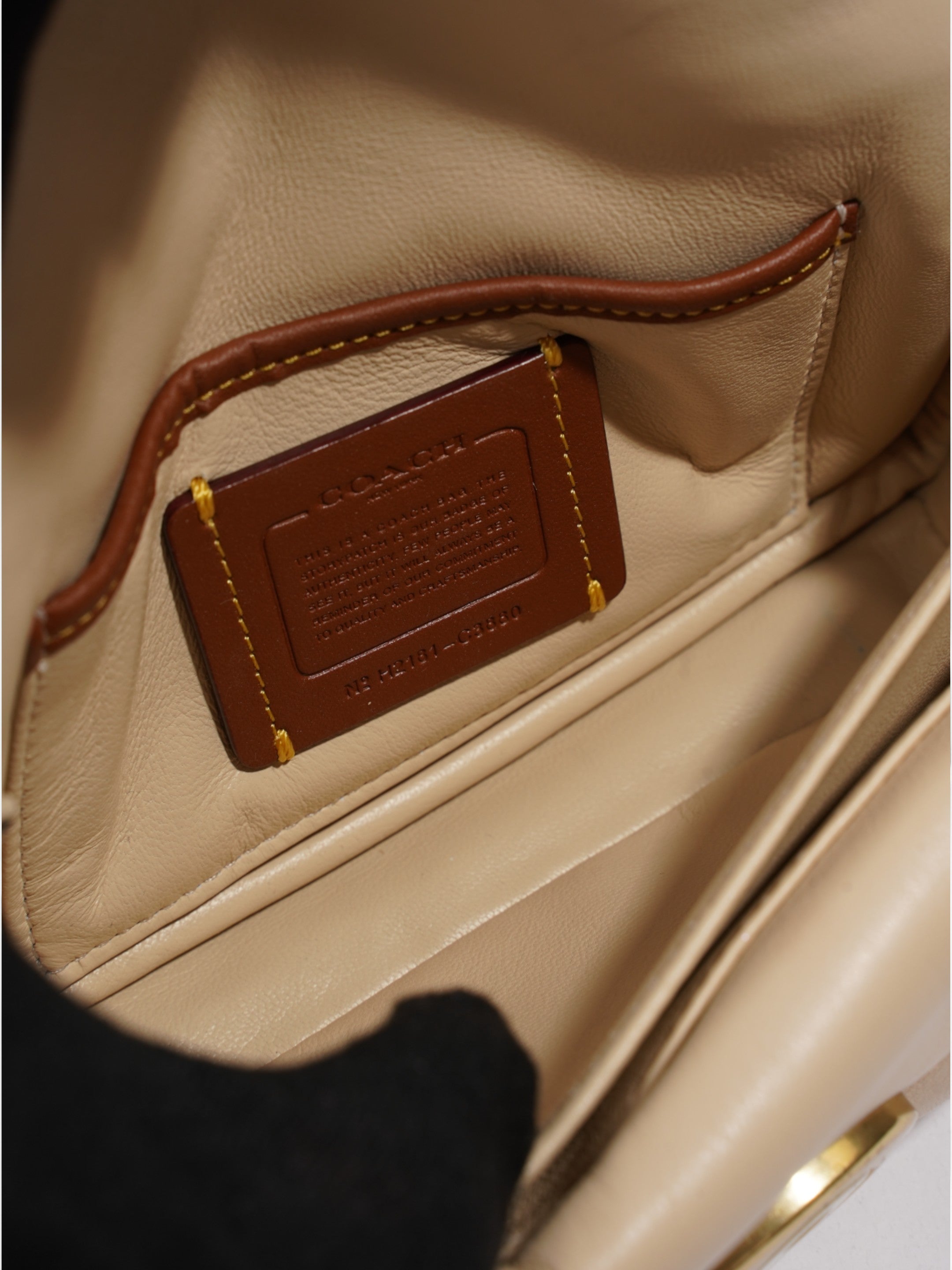 Coach Pillow Tabby Cream Nappa Leather 18