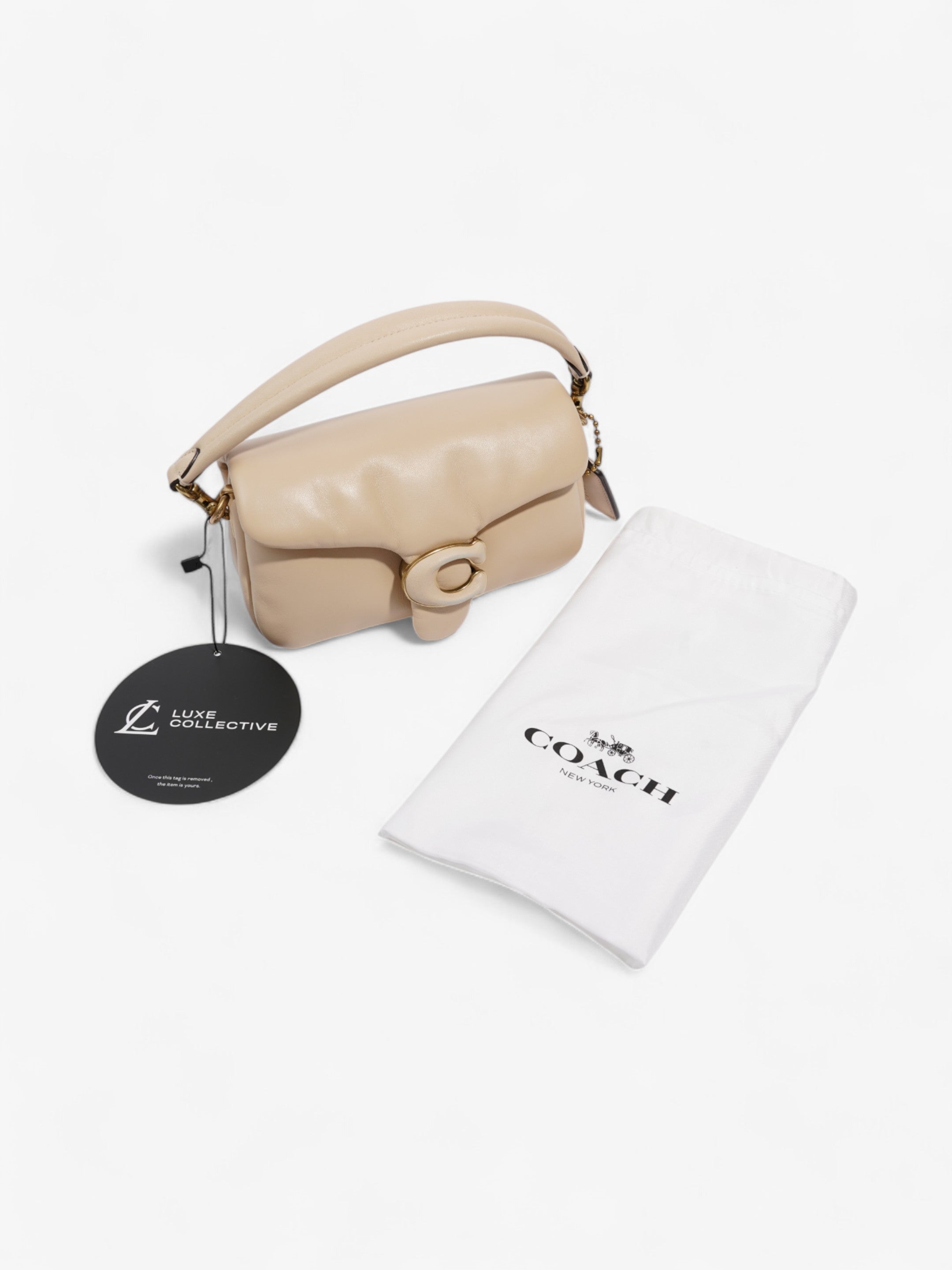 Coach Pillow Tabby Cream Nappa Leather 18