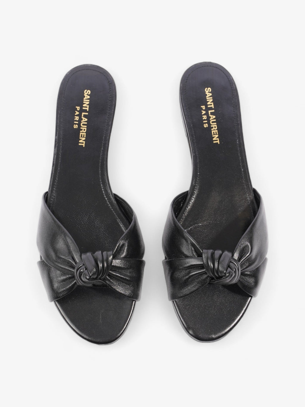 Saint Laurent Bianca Sandals Black Leather EU 39 UK 6