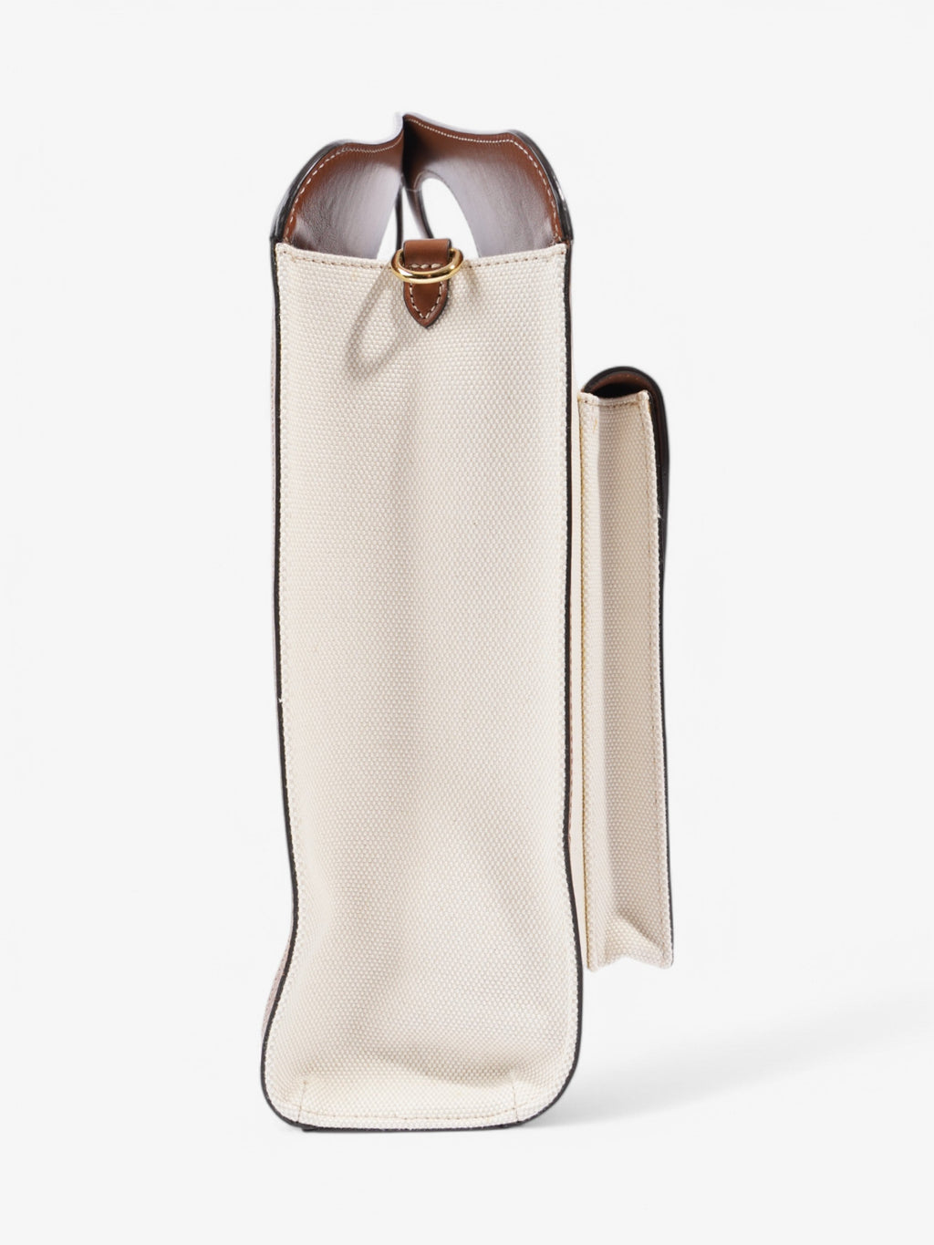 Burberry Pocket Bag White / Brown / Black Cotton Medium